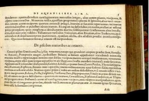 De piscibus maioribus ac cetaceis. Cap. II.