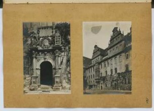 Giebel, Merseburg. Portal, Merseburg: Ansichten (aus: Skizzen- und Fotoalbum 8)
