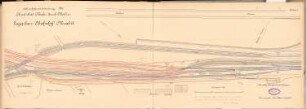 Nord-Süd-Bahn durch Berlin Schinkelwettbewerb 1897: Lageplan Bahnhof Moabit 1:1000