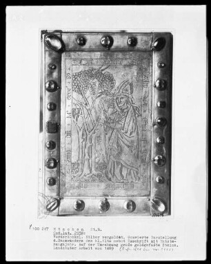 Perikopenbuch aus Kloster Altomünster — Bucheinband mit dem Baumwunder des heiligen Alto