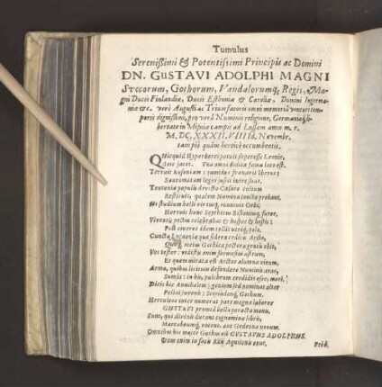 Tumulus Serenißimi & Potentissimi Principis ac Domini Dn. Gustavi [...]