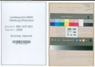 Entnazifizierung Heinrich Krumme , geb. 27.11.1899 (Haendler)