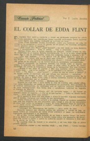 El collar de Edda Flint : Cuento policial