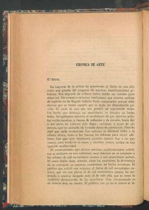 Crónica de arte