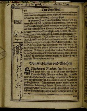 Von Schlaffen und Wachen.