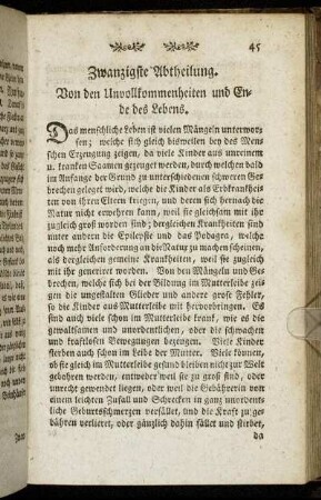 Zwanzigste Abtheilung.