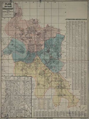 Plan der Stadt Düsseldorf