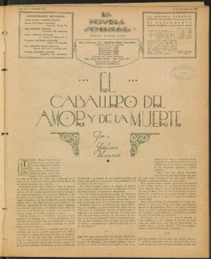 1928012568: El caballero del amor y de la muerte