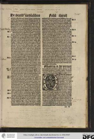 Materia v de virtutibus cardinalibus habens quatttuor questiones, prima utrum iste sint virtutes cardinales...