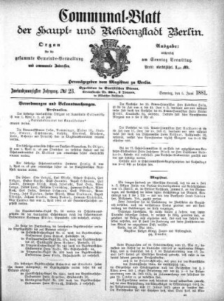 1881,23: No. 23, 5. Juni 1881