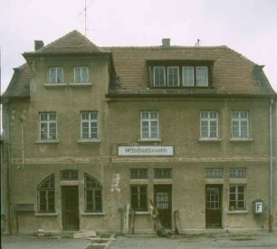 Wäschenbeuren Empfangsgebäude Eingangstür Fernsprecher Signalkasten
