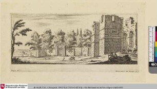 [Veue de la Porte del Popolo et du Iardin Iustinian]