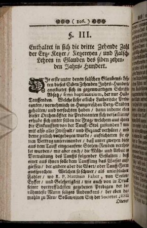 §. III. Enthaltet in sich die dritte Zehende Zahl der Ertz-Ketzer [...]