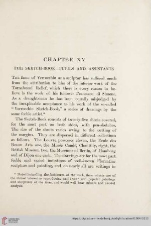 Chapter XV: The Sketch-Book - Pupils and Assistants