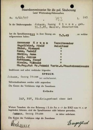 Stumm, Johann Georg