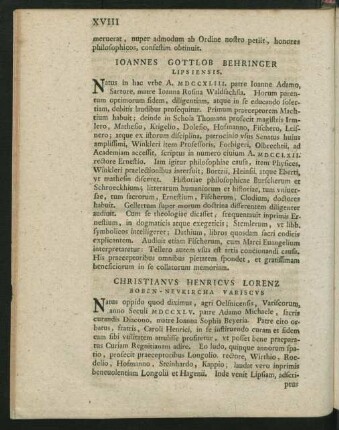 Joannes Gottlob Behringer Lipsiensis.