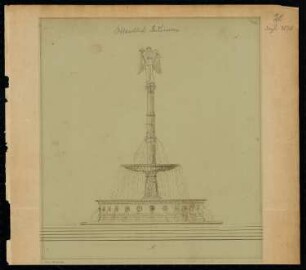 Öffentlicher Brunnen Monatskonkurrenz Dezember 1830: Perspektivische Ansicht