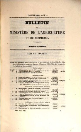 Bulletin du Ministère de l'Agriculture et du Commerce : partie officielle. 12. 1851