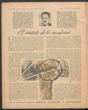 Aclaraciones a la cultura : El sentido de lo moderno