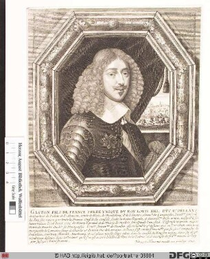 Bildnis (Jean-Baptiste) Gaston, duc d'Anjou, 1626 d'Orléans et de Chartres, 1630 de Valois et d'Alençon