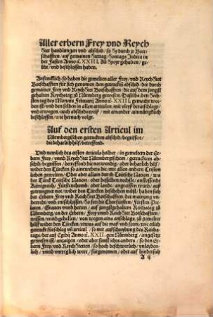 Abschid aller frey vnd Reichß-Statt ... a. 1523 in der Statt Speyr gehalten