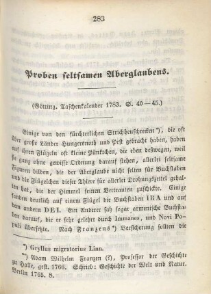 Proben seltsamen Aberglaubens