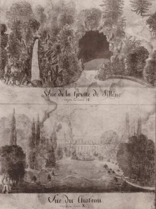 Schloß und Teile des Schloßgartens um 1810
