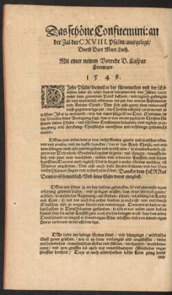 Das schöne Confitemini: an der Zal der CXVIII. Psalm ...