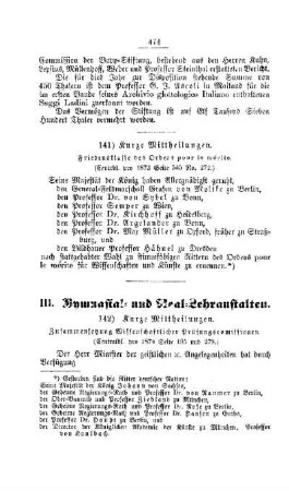 Kurze Mittheilungen : [I. Allgemeine Verhältnisse der Behörden und Beamten]