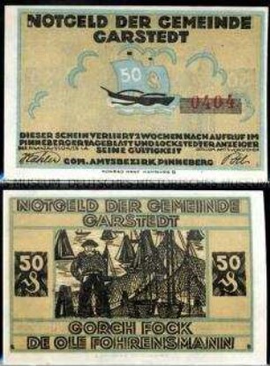 Garstedt 50 Pfennig, Notgeldserie