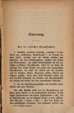 Kurze Elementargrammatik der Sanskrit-Sprache : mit vergleichender Berücksichtigung des Griechischen und Lateinischen