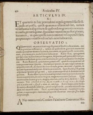 Articulus IV. Observatio 1. - 78.