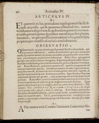 Articulus IV. Observatio 1. - 78.