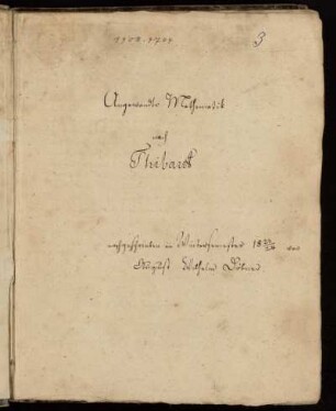 Angewandte Mathematik. [Vorlesungsnachschrift], Göttingen, 1823 - 1824