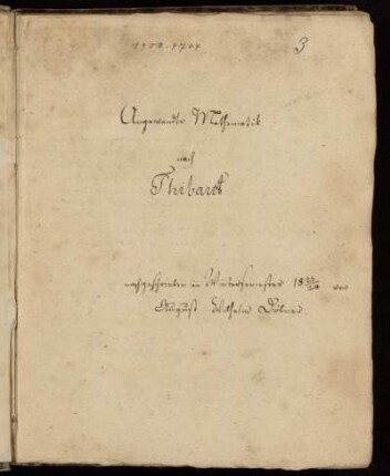 Angewandte Mathematik. [Vorlesungsnachschrift], Göttingen, 1823 - 1824