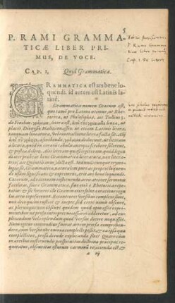 Cap. 1, Quid Grammatica.