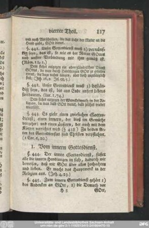 1. Vom innern Gottesdienst.