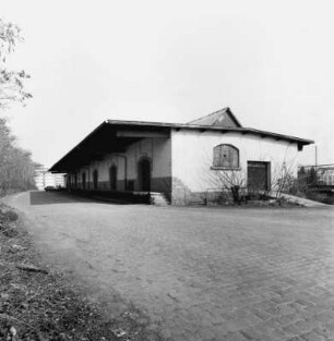Güterschuppen (Bahngebäude, Güterhalle); Bensheim, Fabrikstraße 10 (Am Güterbahnhof)