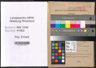 Entnazifizierung Erhard Fey , geb. 12.07.1896 (Lehrer)