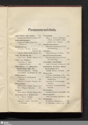 Firmenverzeichnis