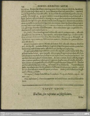 Caput CXCIII. Tractus, seu raptatus ad supplicium