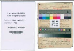 Entnazifizierung Wilhelm Altenbeck , geb. 26.05.1892 (Lehrer)