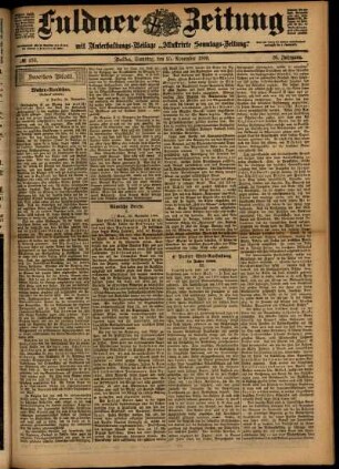 Zweite Ausgabe vom Samstag, den 25. November 1899.