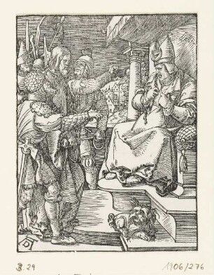 Christus vor Kaiphas, Blatt 14 der Folge "Kleine Passion (nach dem Text)"
