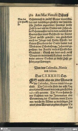 Von den Calendis, Nonis und Idibus. Das CXXXIIII. Cap.