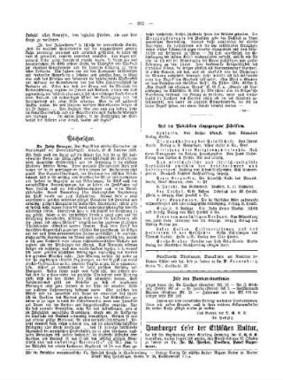 Bei der Redaktion eingegangene Schriften