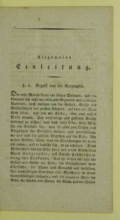 Allgemeine Einleitung