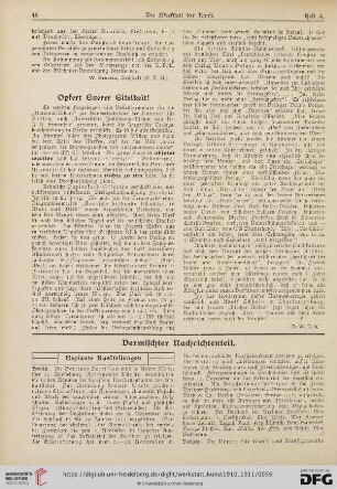 Opfert Euerer Eitelkeit!