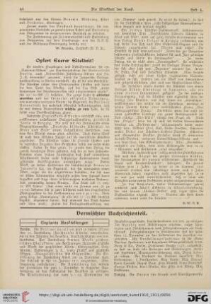 Opfert Euerer Eitelkeit!