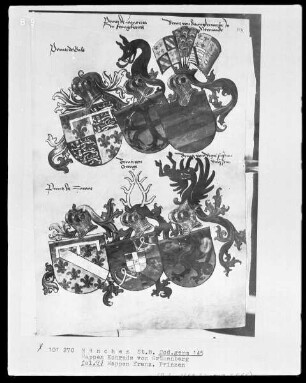 Das Wappenbuch Konrads von Grünenberg, Ritters und Bürgers zu Konstanz — Wappen der französischen Prinzen, Folio 113